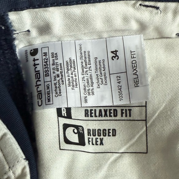 Carharrt - BS3542-M -Rugged Flex Relaxed Fit Canvas Cargo Work Short 34 - Picture 5 of 6